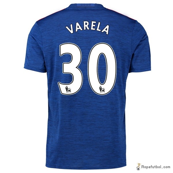 Camiseta Manchester United Replica Segunda Ropa Varela 2016/17 Azul